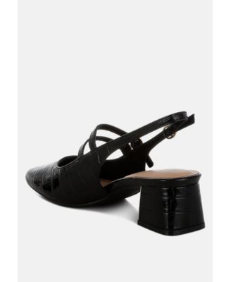 Womens Cananga Block Heel Slingback Sandals