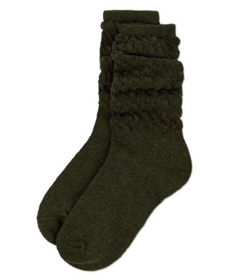 Women's Contessa Loose Knit Slub Extended Crew Socks