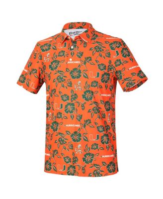 Men's Orange Miami Hurricanes Pua Performance Polo Shirt