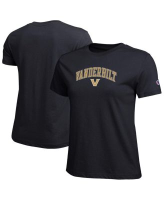 Champion - Women's Black Vanderbilt Commodores Arched Over Logo T-Shirt