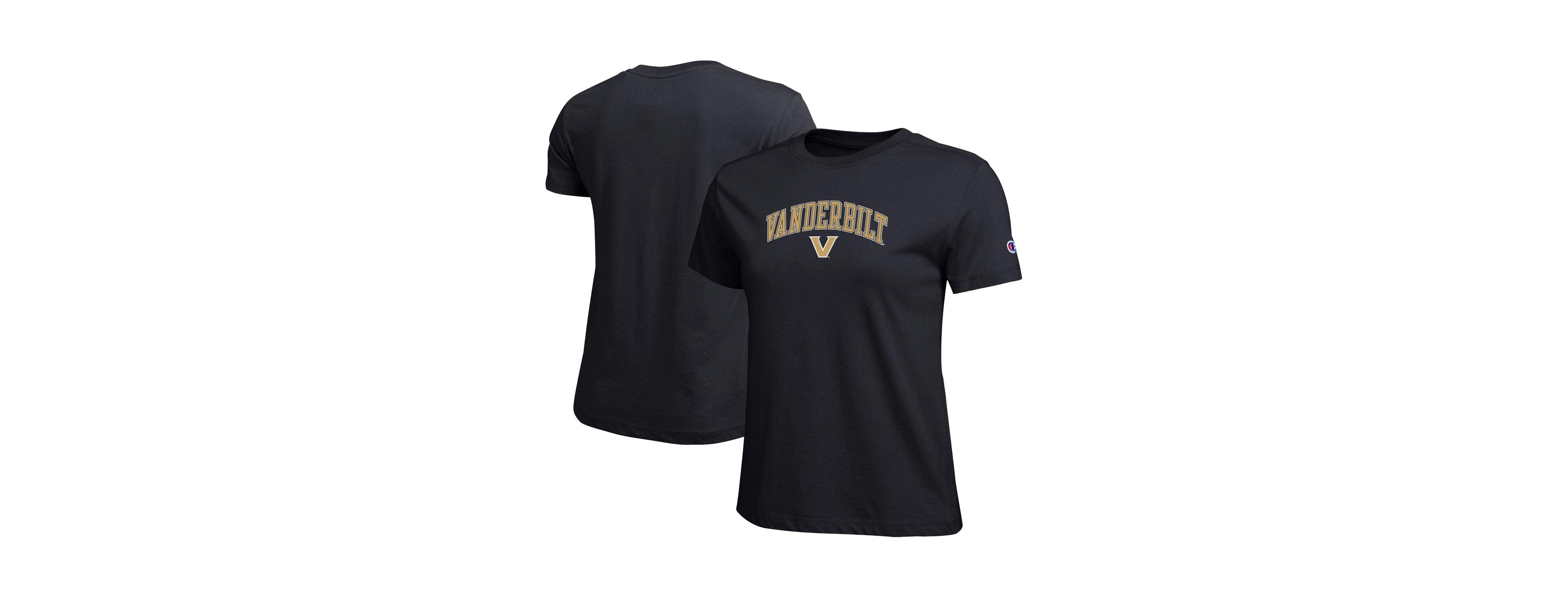 Champion Women's Black Vanderbilt Commodores Arched Over Logo T-Shirt