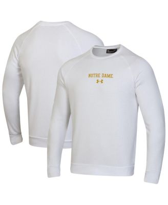 Under Armour - Men's White Notre Dame Fighting Irish Sideline Rival Fleece Crewneck Sweatshirt