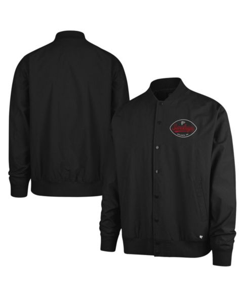 Мужская куртка '47 Brand Black Atlanta Falcons Sundays Euro Step Twill Full-Button Bomber