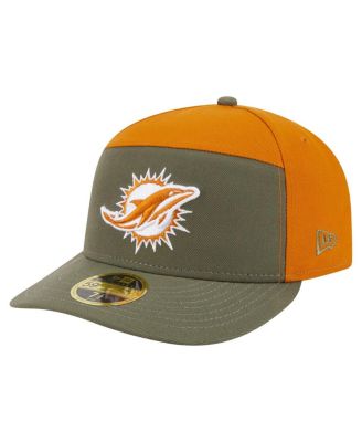 New Era - Men's Olive/Brown Miami Dolphins Two-Tone Color Pack Split Panel 59FIFTY Fitted Hat
