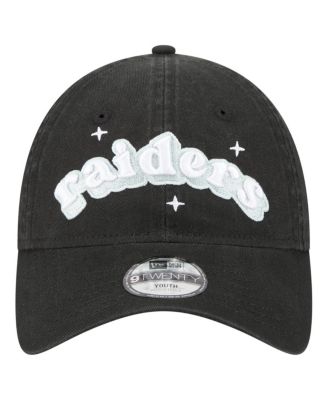 Big Girls Black Las Vegas Raiders Cheer 9TWENTY Adjustable Hat