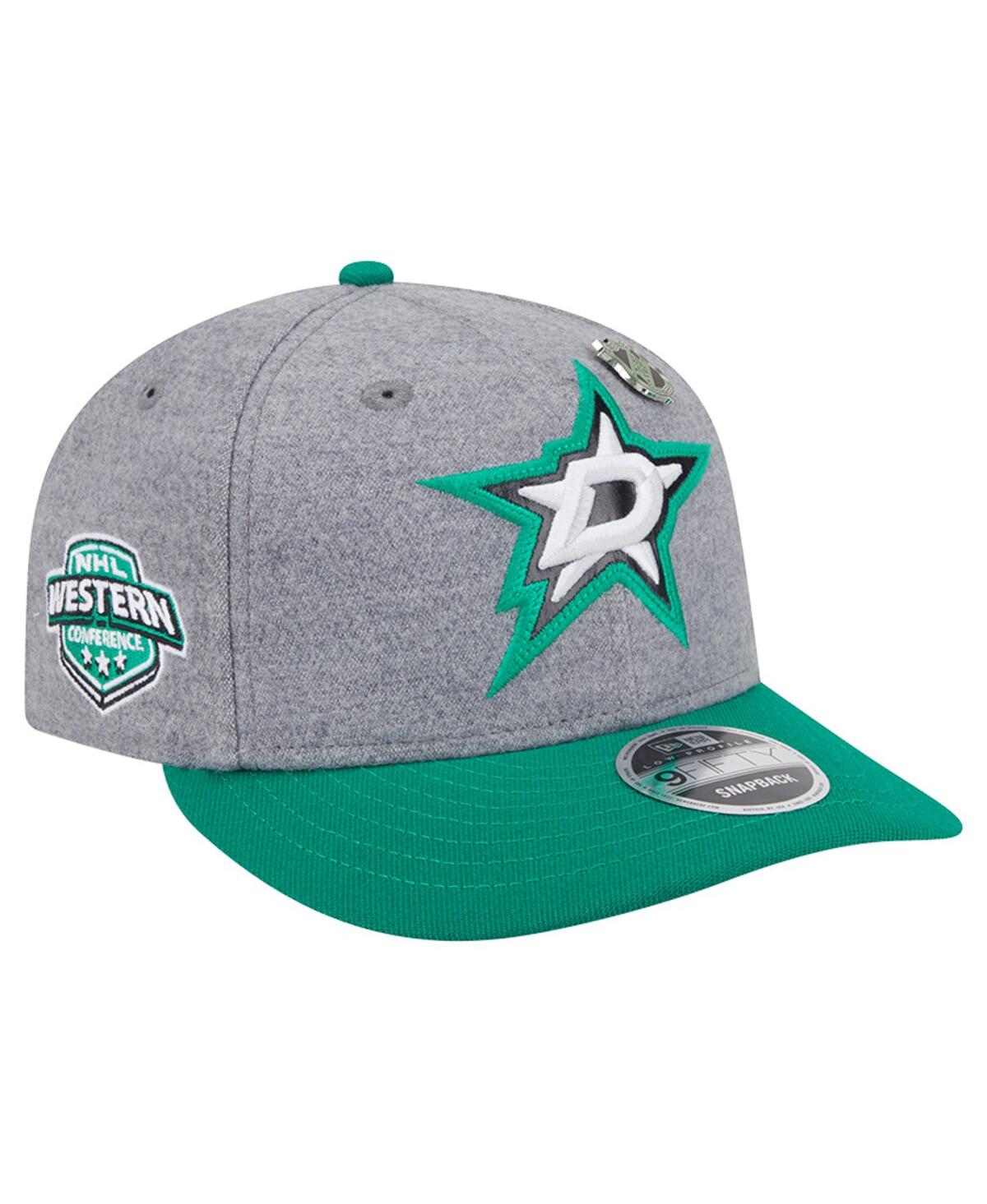New Era Men's Kelly Green/Green Dallas Stars Wool Pin Low Profile 9FIFTY Snapback Hat