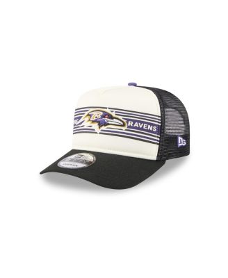 New Era - Men's Cream/Black Baltimore Ravens Banner A-Frame 9FIFTY Trucker Snapback Hat