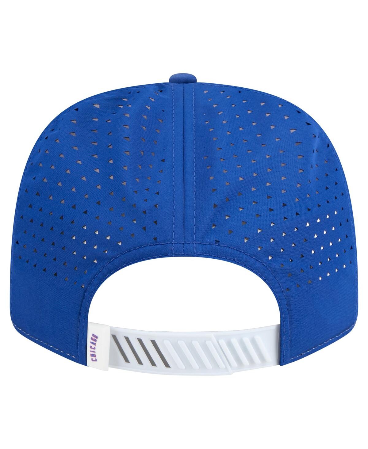 New Era Men's White/royal Chicago Cubs Established Patch 9seventy Adjustable Hat In Blue