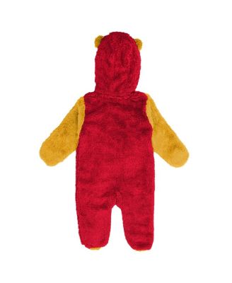 Baby Boys and Girls Red Kansas City Chiefs Stay Napping Fleece Bunting Full-Zip Sleeper