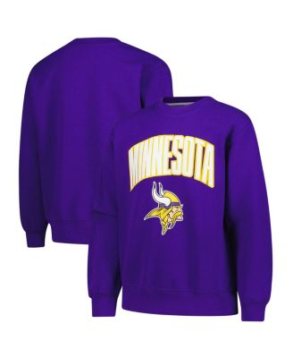 Outerstuff - Big Boys and Girls Purple Minnesota Vikings Place Kicker Sweatshirt