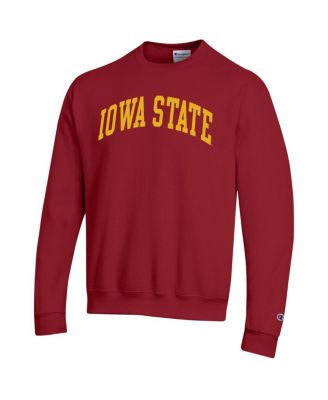 Men's Cardinal Iowa State Cyclones Basic Arch Fleece Pullover Sweatshirt