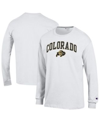 Champion - Men's White Colorado Buffaloes Arch Over Logo Long Sleeve T-Shirt