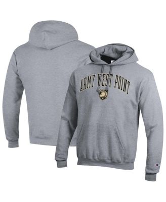 Champion - Men's Heather Gray Army Black Knights Basic Arch Fleece Pullover Hoodie