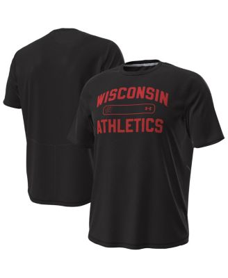 Under Armour - Men's Black Wisconsin Badgers Sideline Knockout T-Shirt
