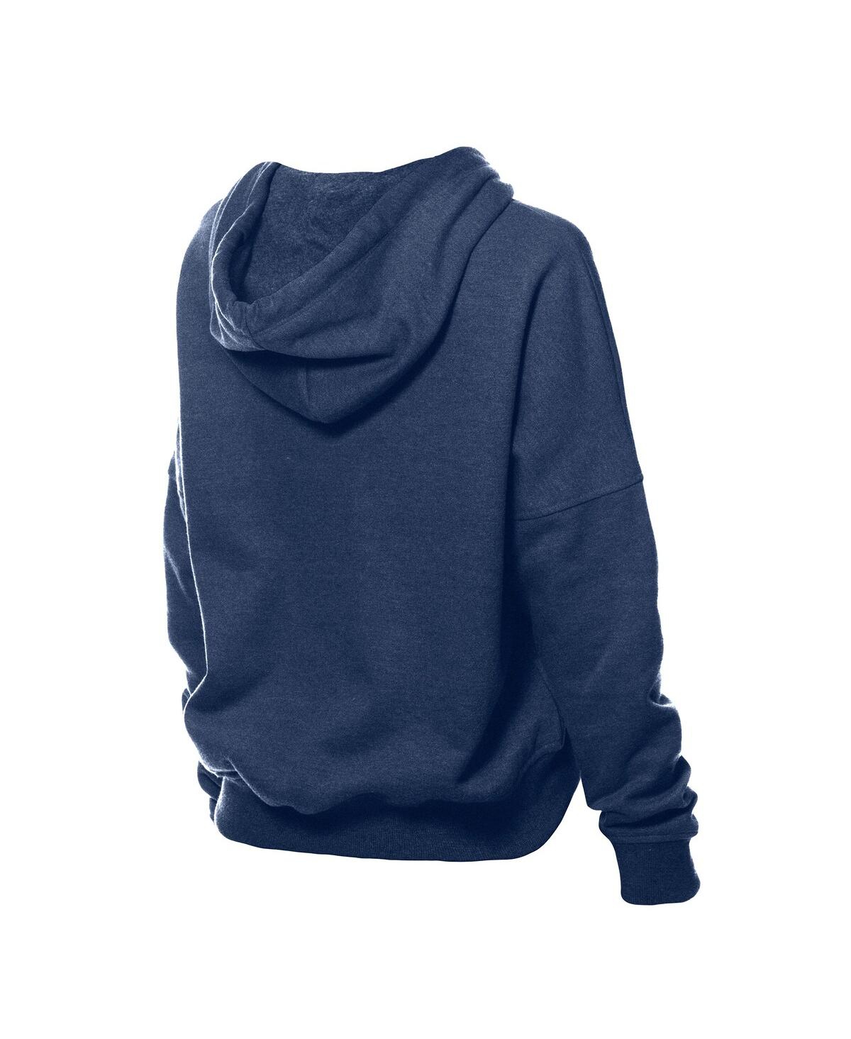 New Era Women's Navy Chicago Bears Throwback Boxy Hoodie Sweatshirt In Blue