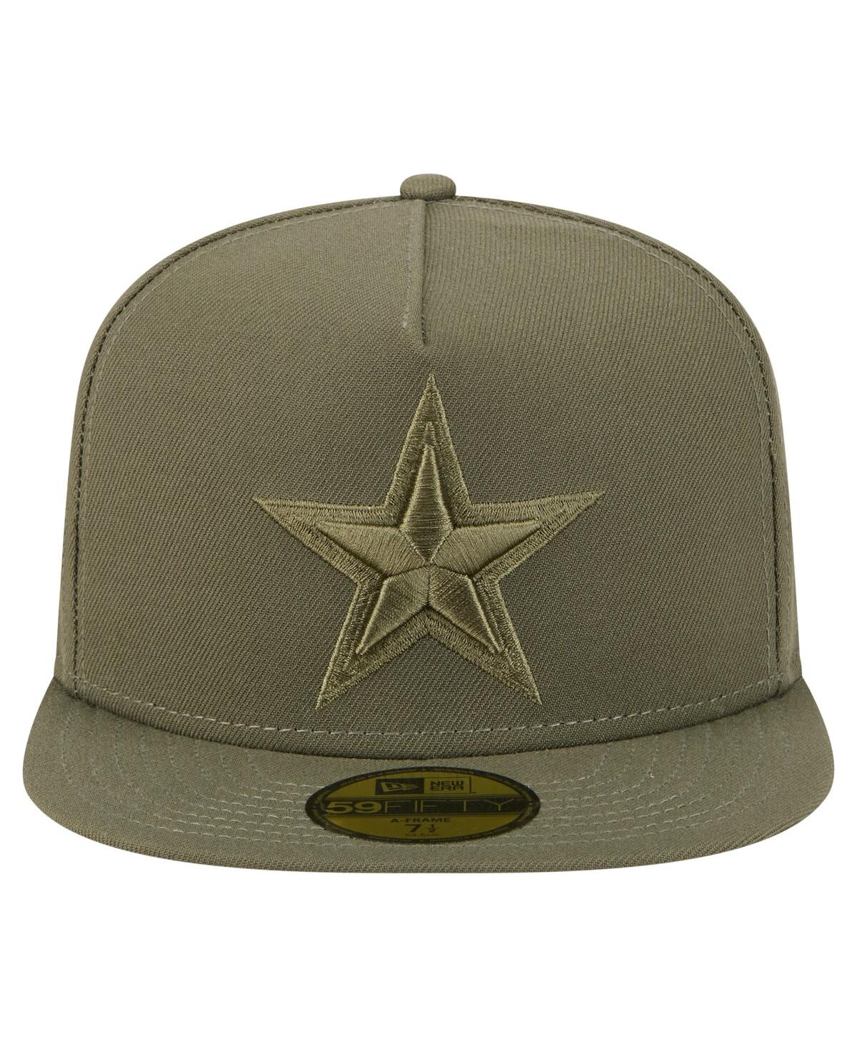 New Era Men's Olive Dallas Cowboys Color Pack A-Frame 59FIFTY Fitted Hat