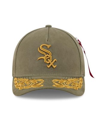 Men's Olive Chicago White Sox A-Frame 9FORTY Adjustable Hat