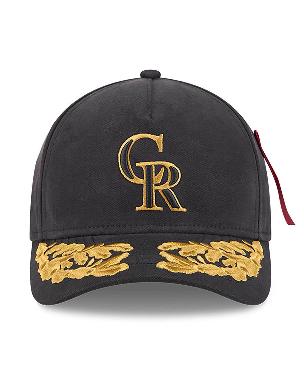 New Era Men's Black Colorado Rockies A-frame 9forty Adjustable Hat In Black