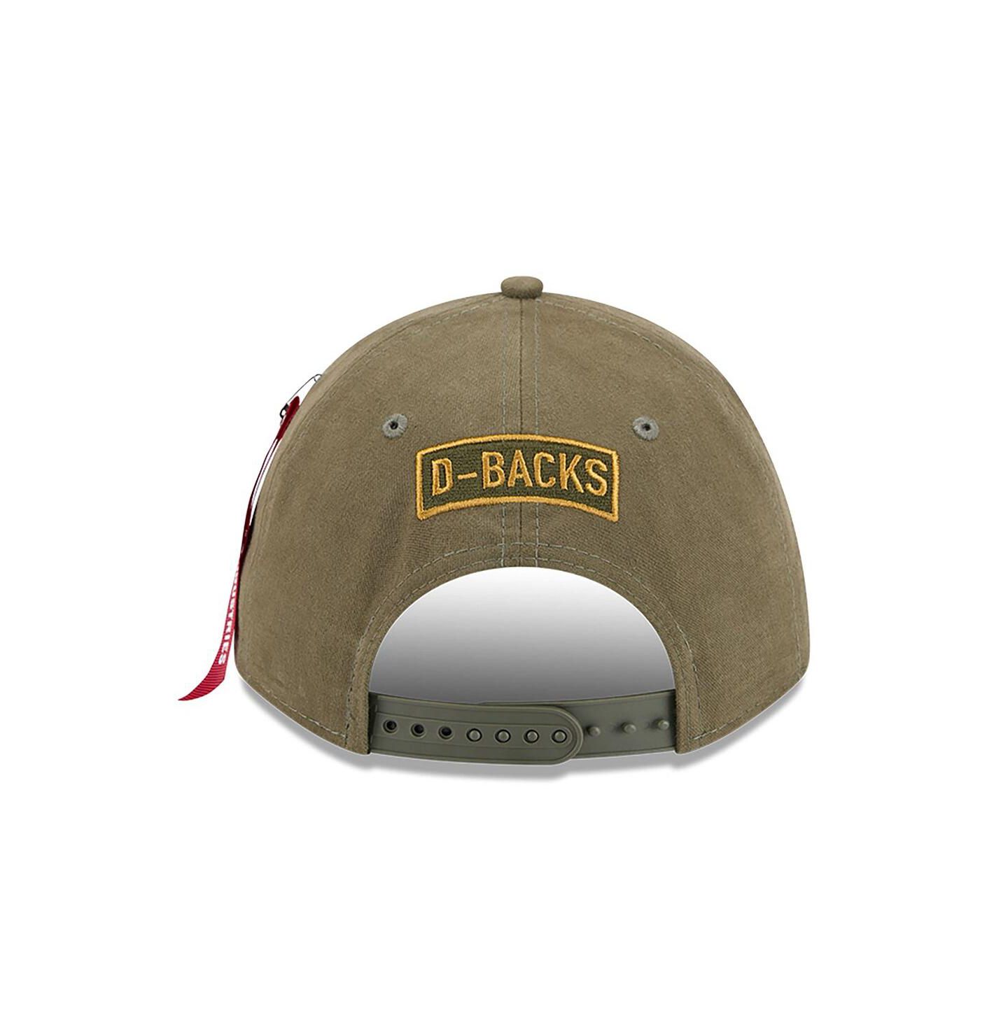 Мужская кепка New Era Olive Arizona Diamondbacks A-Frame 9FORTY Adjustable Hat — фото 4