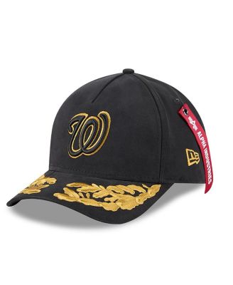 New Era - Men's Black Washington Nationals A-Frame 9FORTY Adjustable Hat