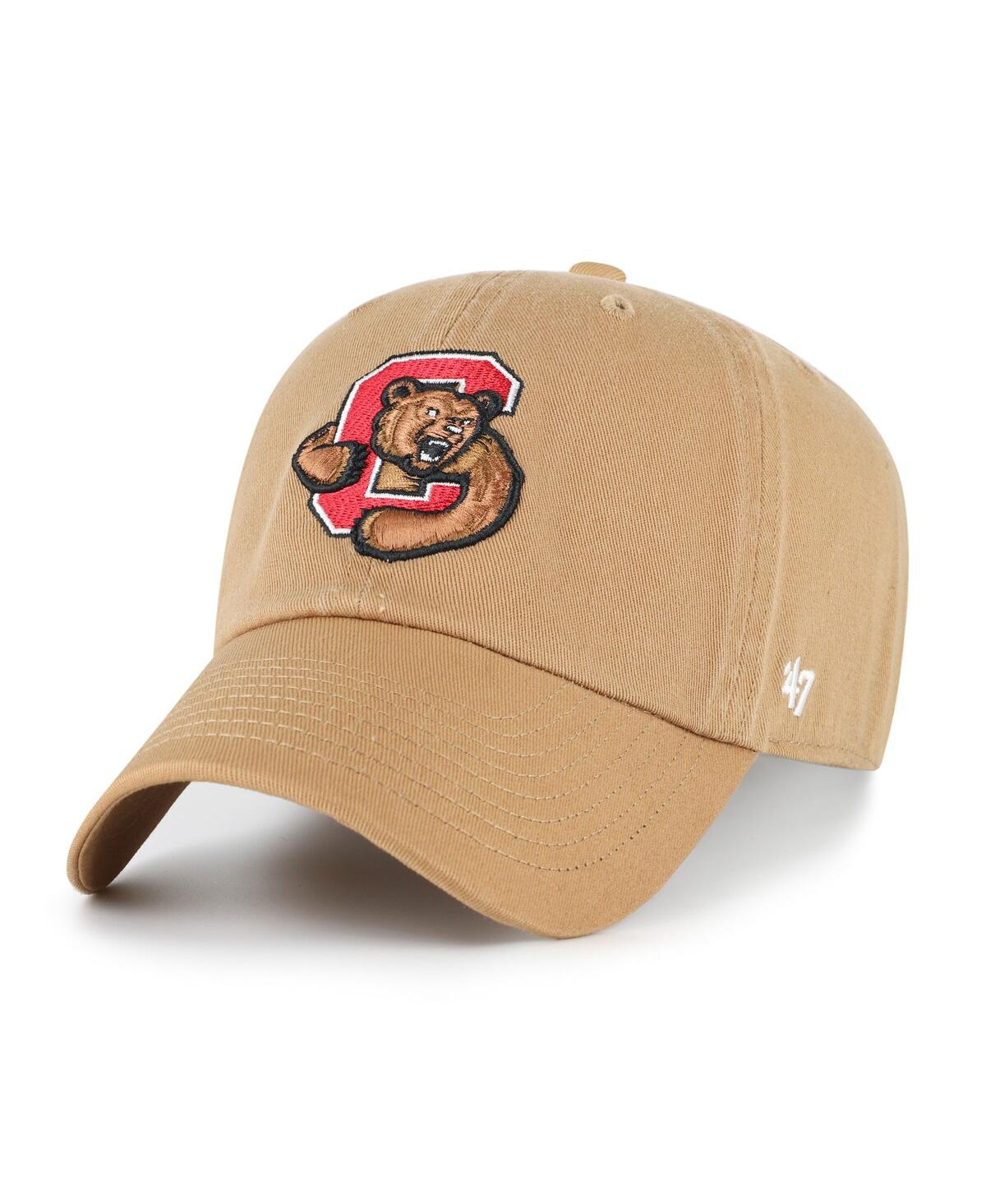 47 Brand Men's Sand Cornell Big Red Clean Up Adjustable Hat In Brown