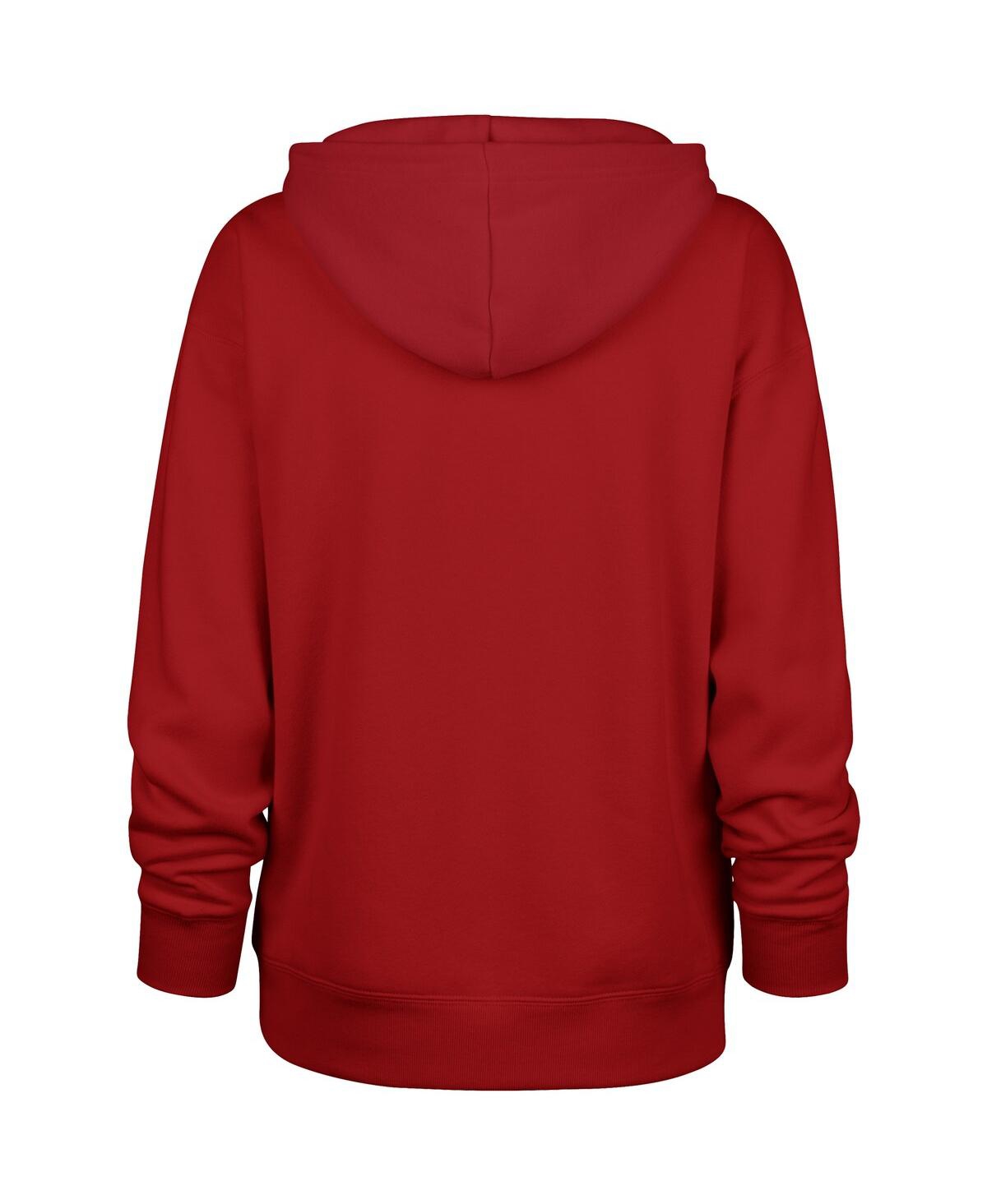 47 Brand Women'sâ Red New England Patriots Whirlwind Naomi Pullover Hoodie In Red