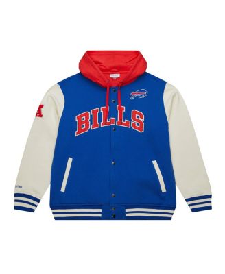 Mitchell & Ness - Men's Royal Buffalo Bills Courtside Fleece Full-Snap Hoodie Jacket