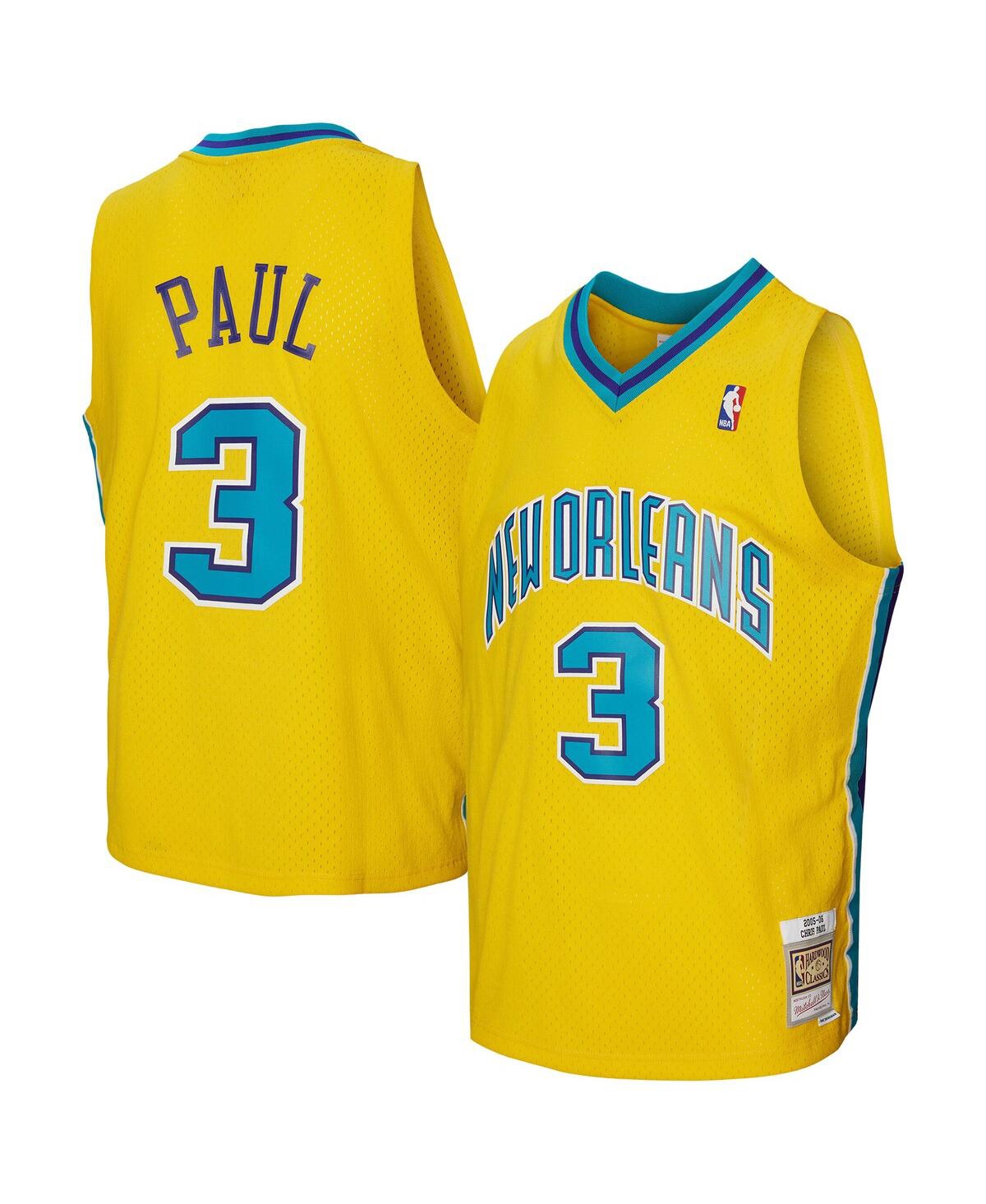 Mitchell & Ness Men's Chris Paul Gold New Orleans Hornets 2005/06 Hardwood Classics Swingman Jersey