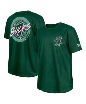 New Era - Men's Hunter Green Milwaukee Bucks Glow-in-the-Dark T-Shirt