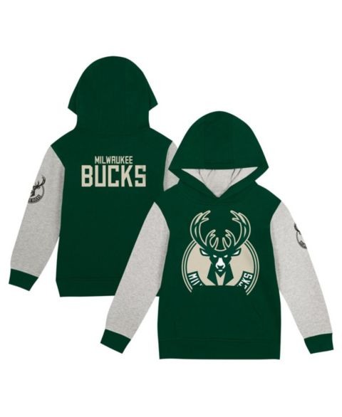 Худи Outerstuff Hunter Green Milwaukee Bucks Fair Catch Fleece Pullover для мальчиков-малышей