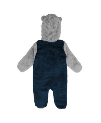 Baby Boys and Girls Navy Houston Texans Game Nap Teddy Fleece Bunting Full-Zip Sleeper