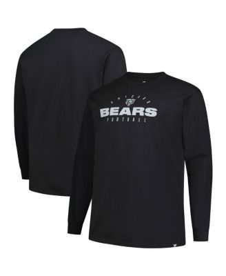 Fanatics - Men's Black Chicago Bears Big Tall Coverage Scheme Long Sleeve T-Shirt