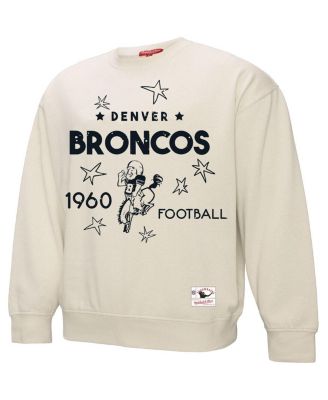 Women's Cream Denver Broncos Plus Size Shooting Star Sweatshirt