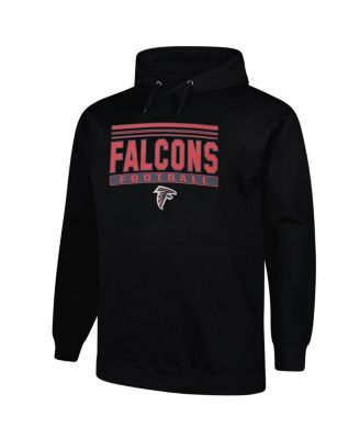 Men's Black Atlanta Falcons Big Tall Pop Pullover Hoodie