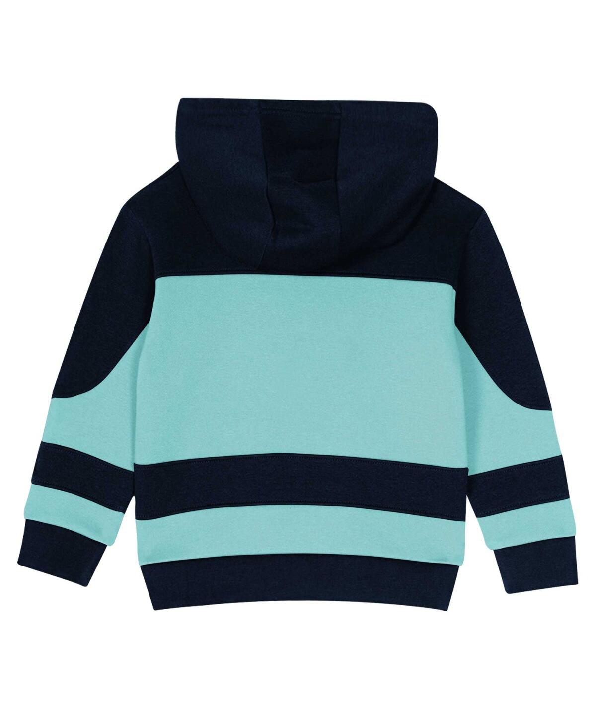 Outerstuff Toddler 2-piece Deep Sea Blue/light Blue Seattle Kraken Puck Hero Fleece Hoodie And Sweatpants Set In Black
