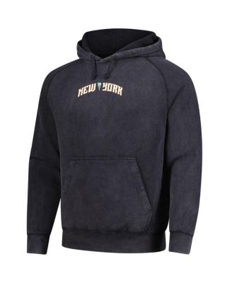 Men's and Women's Black New York Liberty Get Back Oversized Vintage Raglan Pullover Hoodie