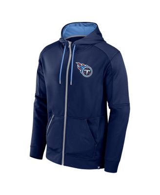Men's Navy Tennessee Titans Defender Full-Zip Hoodie