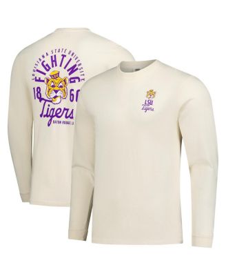 Men's Natural LSU Tigers Comfort Colors Mascot Overlay Long Sleeve T-Shirt