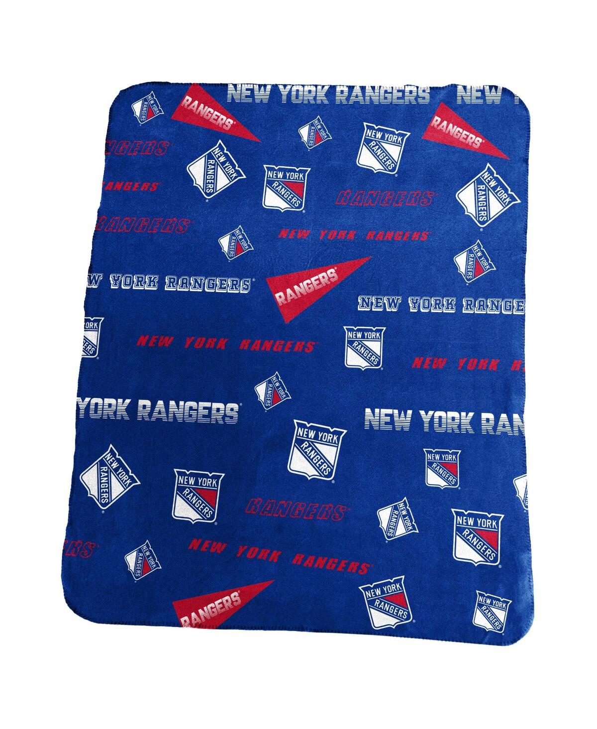 Logo Brands New York Rangers 50" X 60" Classic Fleece Blanket In Blue