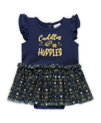 ZooZatz - Baby Girls Navy Notre Dame Fighting Irish Onesie Dress