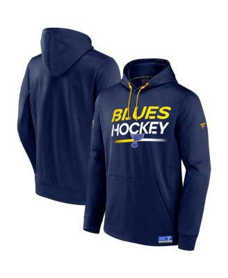 Fanatics - Men's Navy St. Louis Blues Authentic Pro Fleece Pullover Hoodie