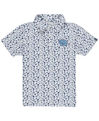 Garb - Toddler Navy North Carolina Tar Heels Tom Allover Print Performance Polo Shirt