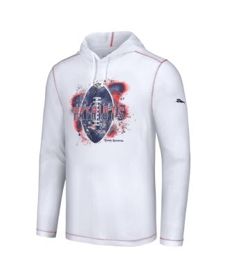 Men's White New England Patriots Graffiti Touchdown Pullover Hoodie