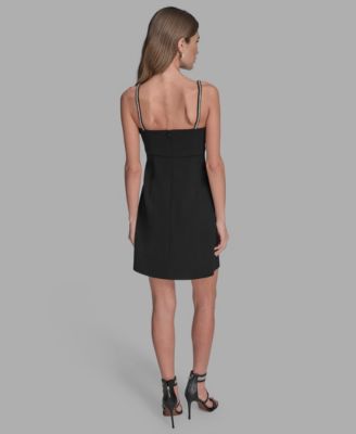 Women's Rhinestone Trim Mini Dress