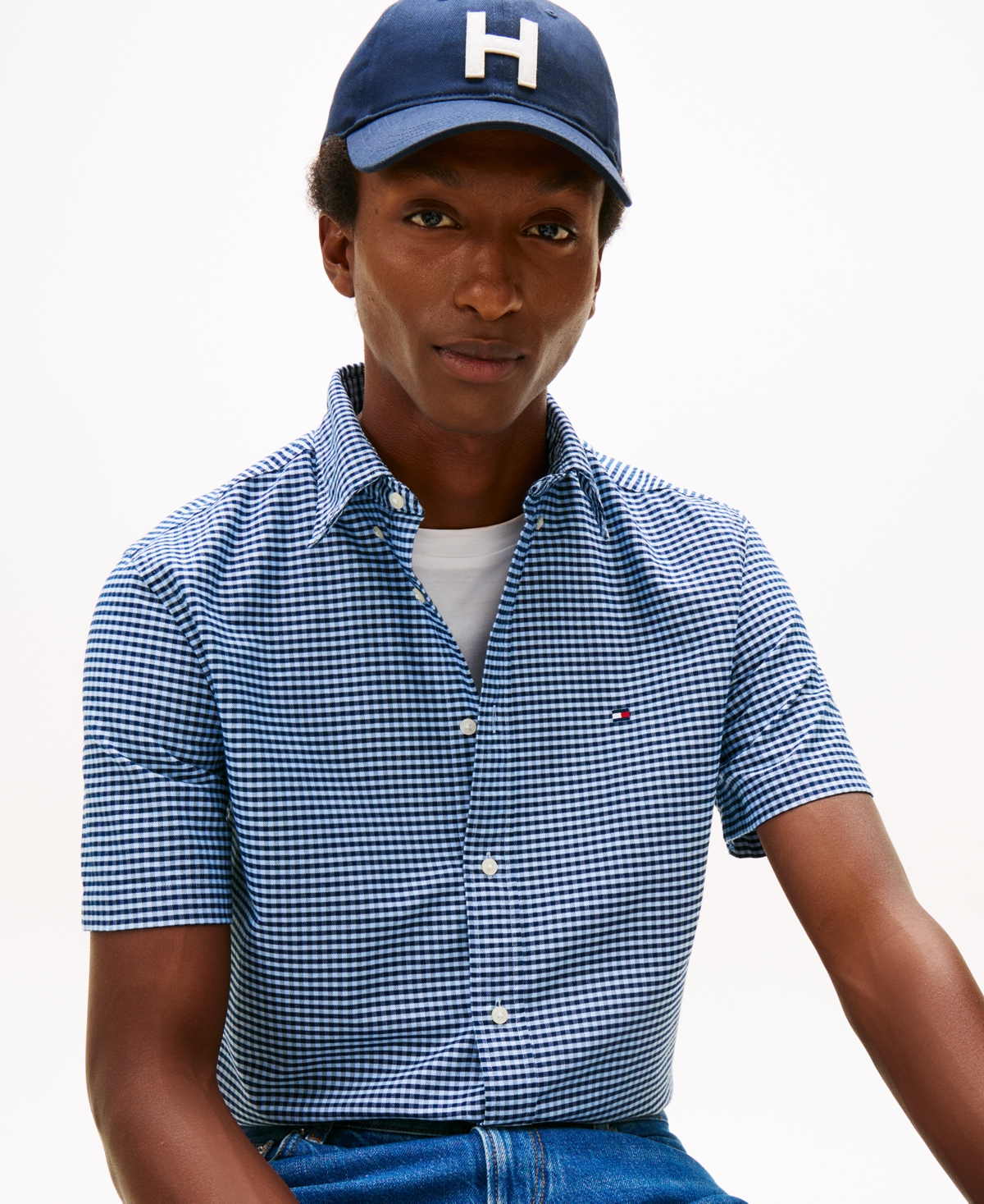 Tommy Hilfiger Men's Heritage Oxford Gingham Shirt In Blue