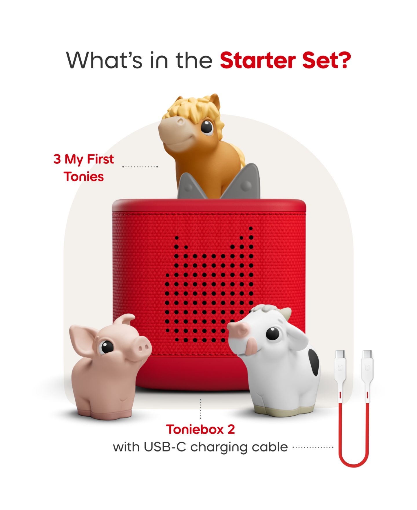Детские фигурки Tonies TB2 My First Bundle Box Farm Set Figurines - Red — фото 2
