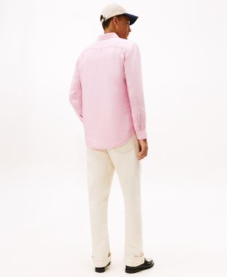 Men's Pigment-Dyed Button-Down Long Sleeve Shirt