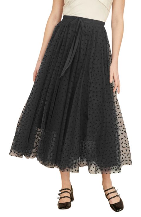 Женская юбка Yumi Mesh Tulle, цвет: Чёрный