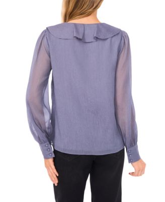 Women's Ruffle Tie V-Neck Top