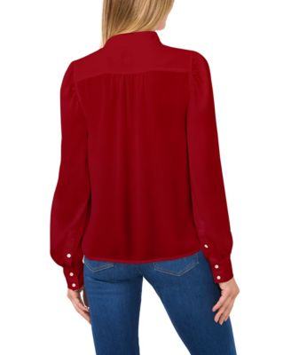 Women's Stand-Collar Long-Sleeve Top